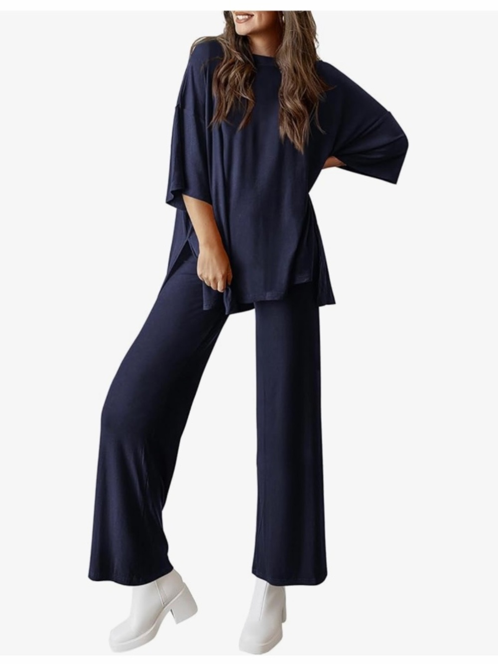PrettyGarden 2 piece lounge set - XL - Navy